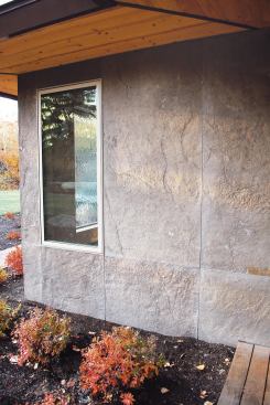 Completed wall panels were cast for particular locations. Panel edges added to the design.


