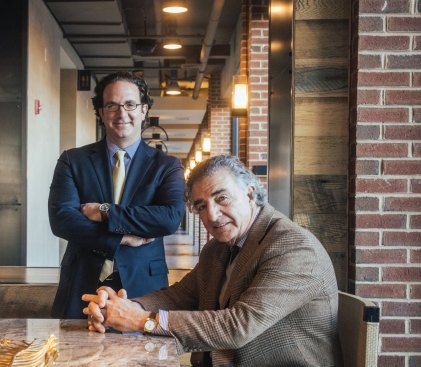 Toby (standing) and Tom Bozzuto