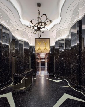The spectacular lobby reflects the Walker's original Art Deco style.