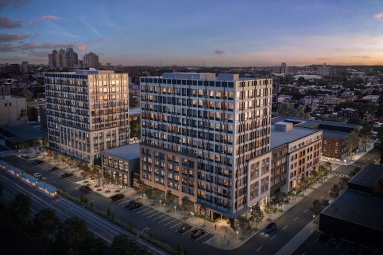 A rendering of West Side Square in Jersey City, New Jersey.