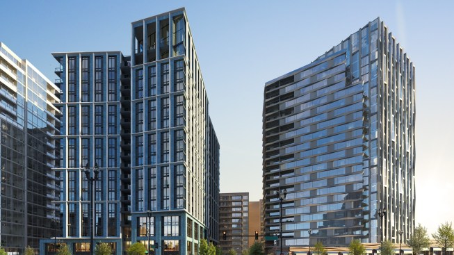 The 25-story Valen features floor-to-ceiling windows that maximize natural light and over panoramic views of the Washington, D.C., skyline and Potomac River.