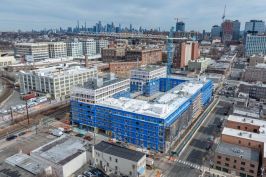 Slated for completion in September 2026, West Side Square is under construction in Jersey City, New Jersey.
